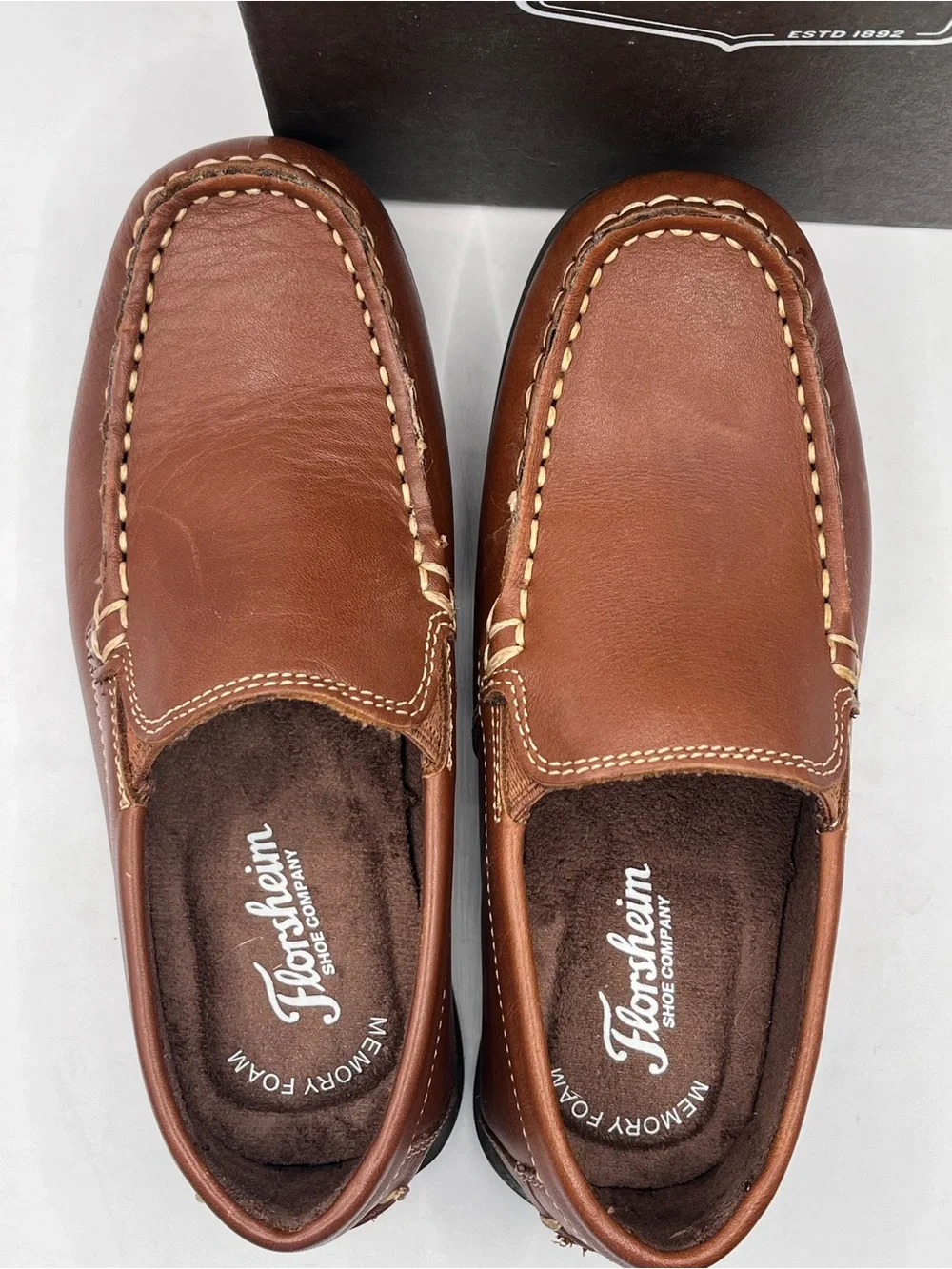 Florsheim Jasper Venetian New Toddler 12 Brown Leather Slip-On Loafers